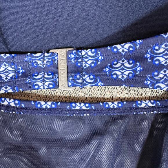 Athleta Tangier Keyhole Cutout Blue Tile Peep 1 Piece Swimsuit Small - Picture 4 of 7